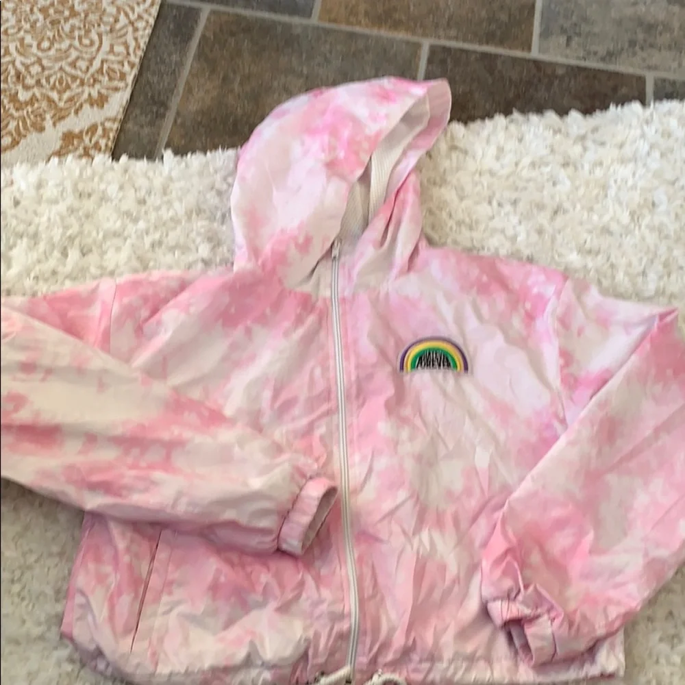 ✨ Forever 21 Pink Tie-Dye Windbreaker Jacket ✨ Medium